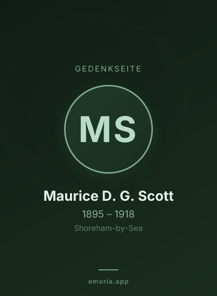 Gedenkportrait von Maurice D. G. Scott