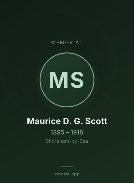 Memorial portrait of Maurice D. G. Scott