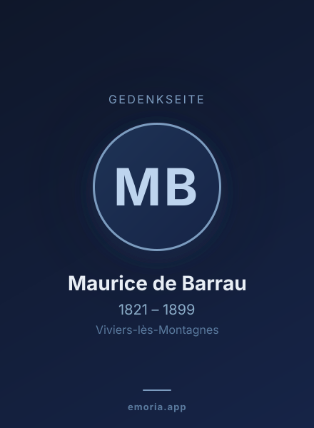 Gedenkportrait von Maurice de Barrau
