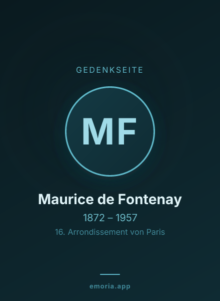 Gedenkportrait von Maurice de Fontenay