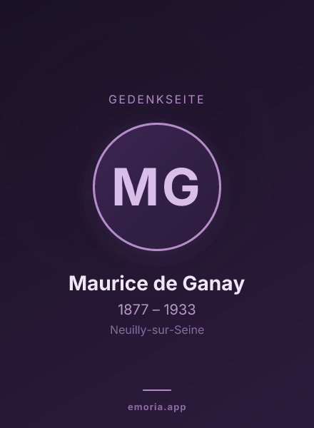 Gedenkportrait von Maurice de Ganay
