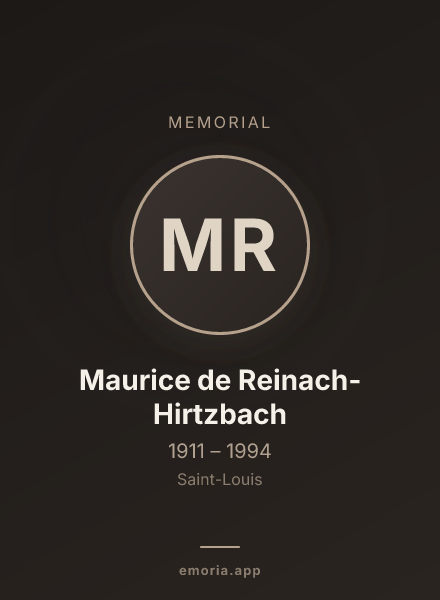 Memorial portrait of Maurice de Reinach-Hirtzbach