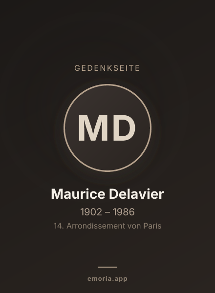 Gedenkportrait von Maurice Delavier
