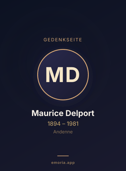 Gedenkportrait von Maurice Delport