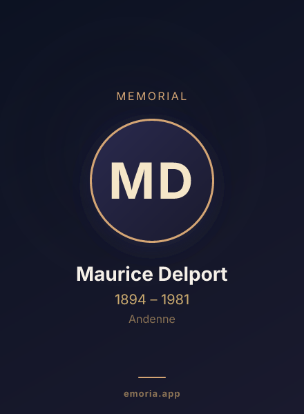 Memorial portrait of Maurice Delport