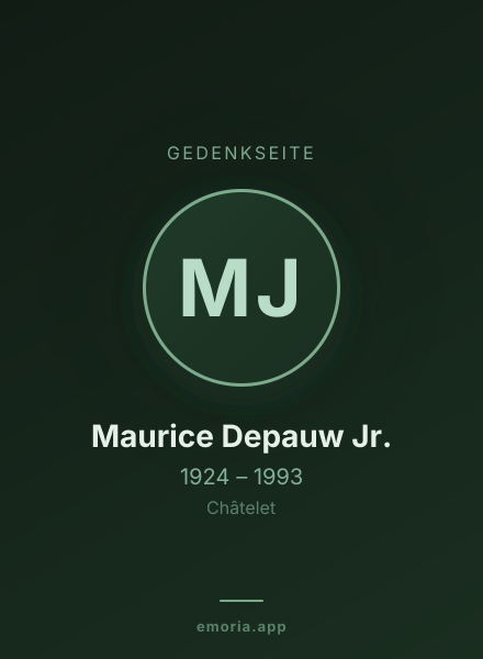 Gedenkportrait von Maurice Depauw Jr.