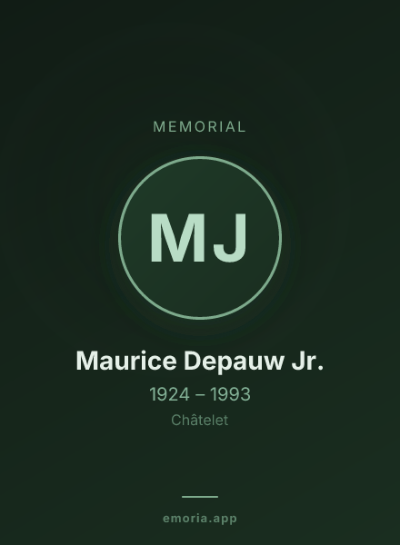 Memorial portrait of Maurice Depauw Jr.