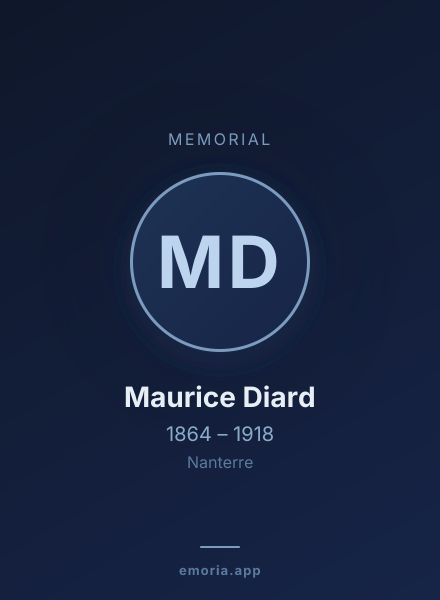 Memorial portrait of Maurice Diard