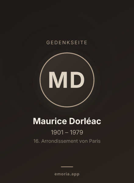 Gedenkportrait von Maurice Dorléac