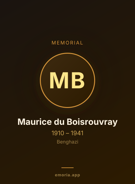 Memorial portrait of Maurice du Boisrouvray