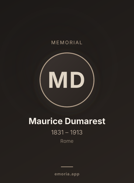 Memorial portrait of Maurice Dumarest