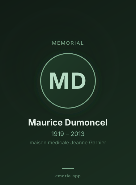 Memorial portrait of Maurice Dumoncel