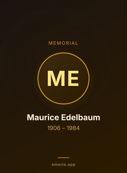 Memorial portrait of Maurice Edelbaum