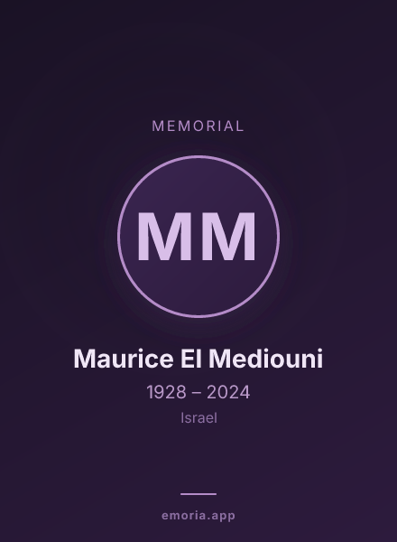 Memorial portrait of Maurice El Mediouni