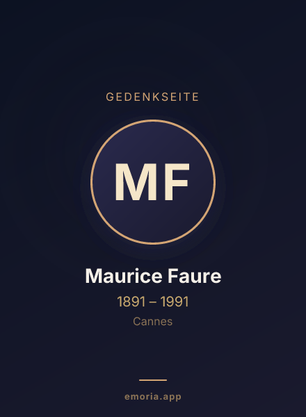 Gedenkportrait von Maurice Faure