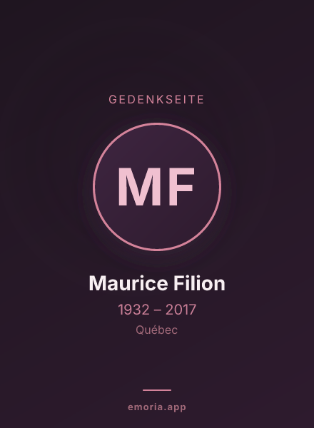 Gedenkportrait von Maurice Filion
