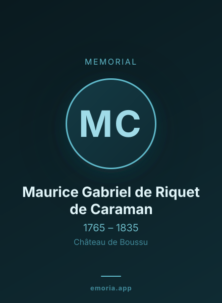Memorial portrait of Maurice Gabriel de Riquet de Caraman