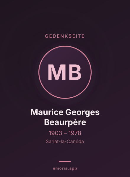Gedenkportrait von Maurice Georges Beaurpère