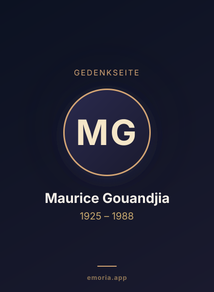 Gedenkportrait von Maurice Gouandjia