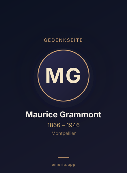 Gedenkportrait von Maurice Grammont