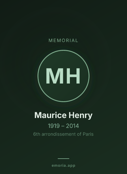 Memorial portrait of Maurice Henry