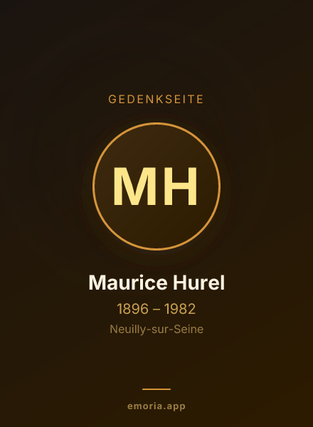 Gedenkportrait von Maurice Hurel