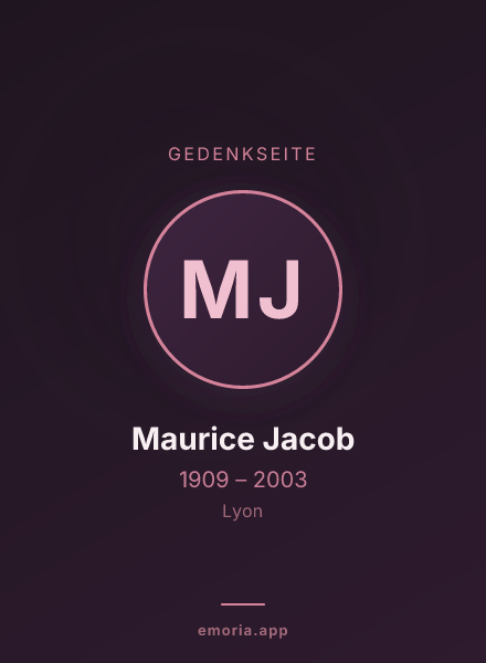 Gedenkportrait von Maurice Jacob