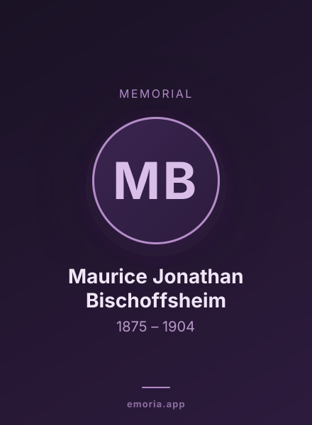 Memorial portrait of Maurice Jonathan Bischoffsheim