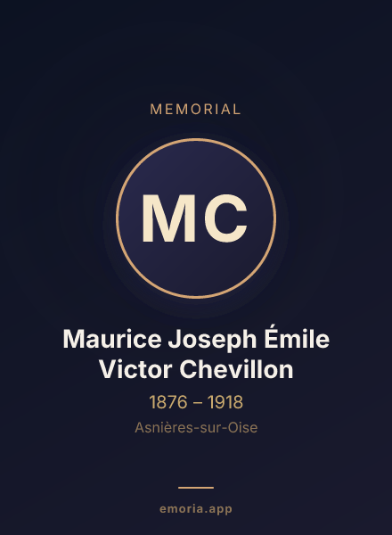 Memorial portrait of Maurice Joseph Émile Victor Chevillon