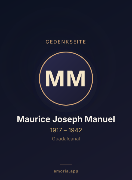 Gedenkportrait von Maurice Joseph Manuel