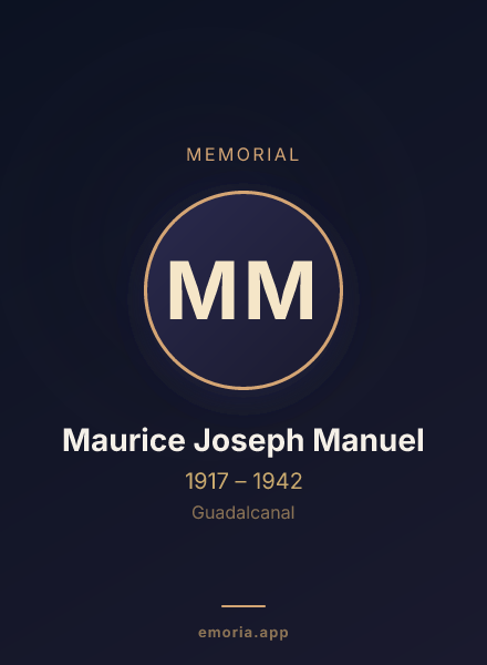 Memorial portrait of Maurice Joseph Manuel