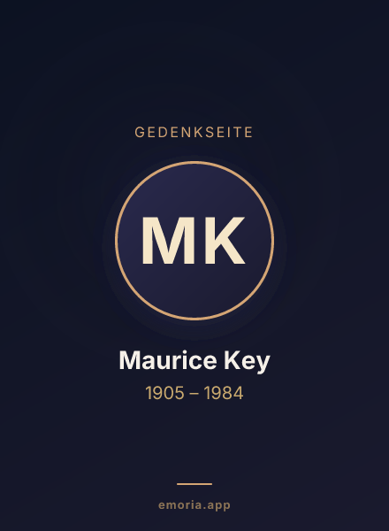 Gedenkportrait von Maurice Key