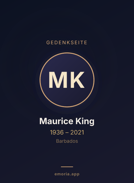 Gedenkportrait von Maurice King