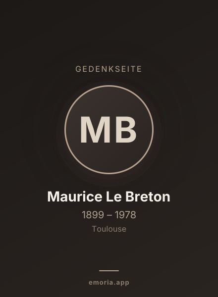 Gedenkportrait von Maurice Le Breton