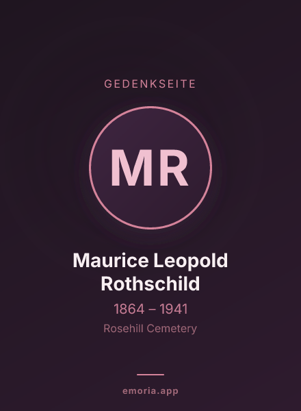 Gedenkportrait von Maurice Leopold Rothschild