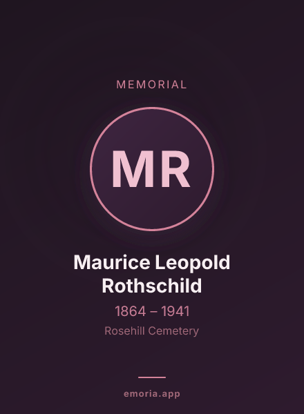 Memorial portrait of Maurice Leopold Rothschild