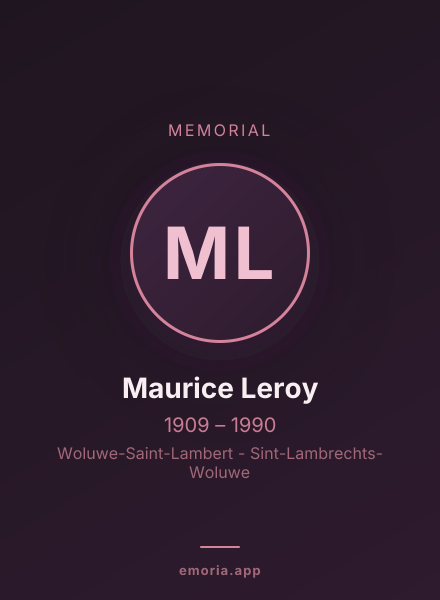 Memorial portrait of Maurice Leroy