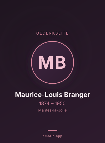 Gedenkportrait von Maurice-Louis Branger