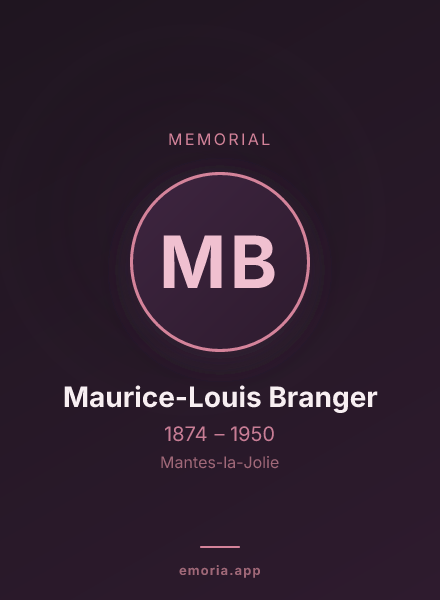 Memorial portrait of Maurice-Louis Branger