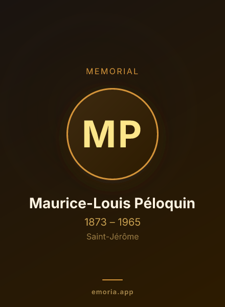 Memorial portrait of Maurice-Louis Péloquin