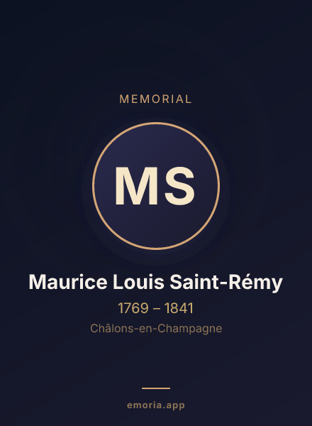 Memorial portrait of Maurice Louis Saint-Rémy