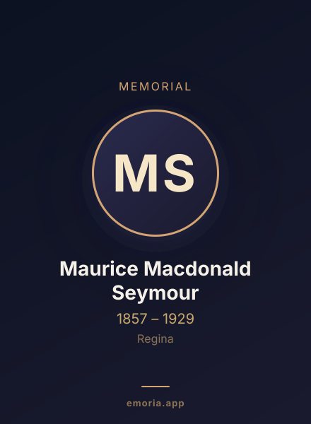 Memorial portrait of Maurice Macdonald Seymour