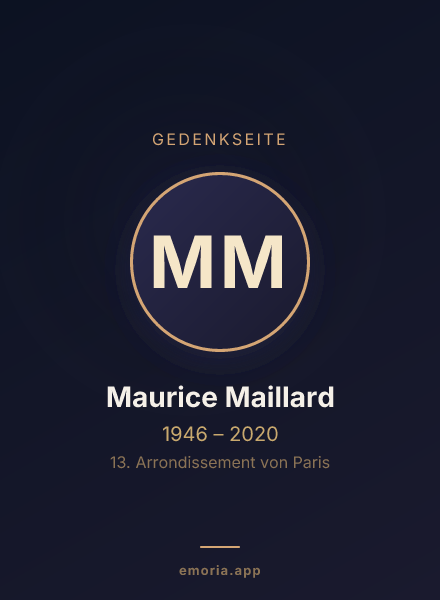 Gedenkportrait von Maurice Maillard