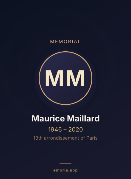 Memorial portrait of Maurice Maillard