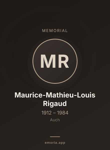 Memorial portrait of Maurice-Mathieu-Louis Rigaud