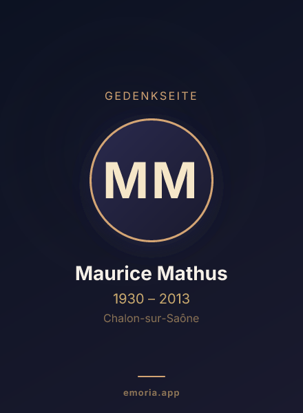 Gedenkportrait von Maurice Mathus