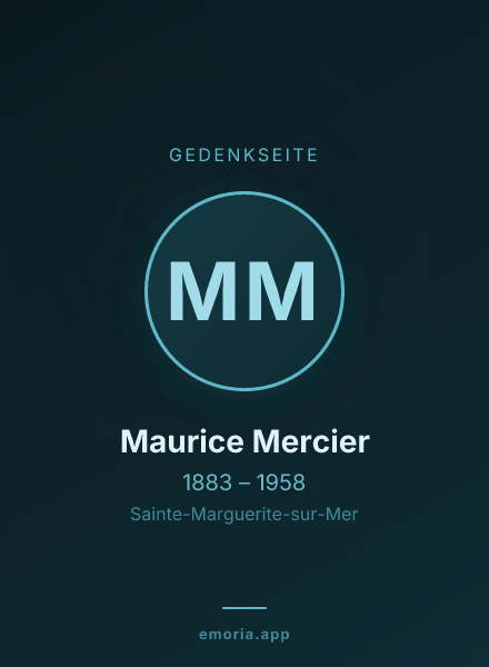 Gedenkportrait von Maurice Mercier