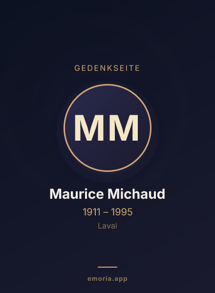 Gedenkportrait von Maurice Michaud