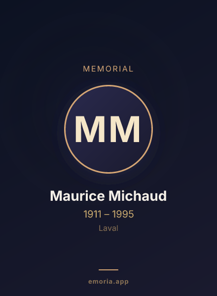 Memorial portrait of Maurice Michaud
