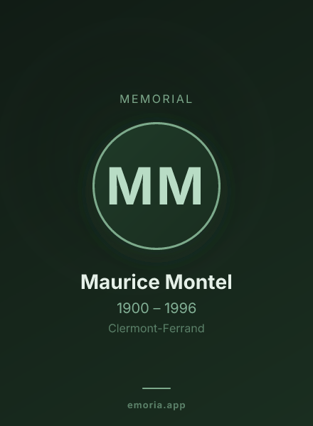 Memorial portrait of Maurice Montel